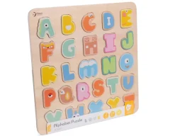New Classic World Alphabet Puzzle - Natural Wood