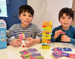 Clearance Wonderbox Animal Alphabet - Wooden Topple Tower with 6 Games