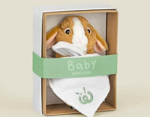 Living Nature Baby Bunny with Blanket - So Cuddly!