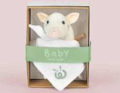 Living Nature Baby Piglet with Blanket - Gift Box