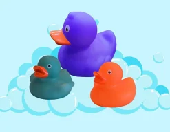 Hot Buddy & Barney Bath Time Ducks - Colour Changing