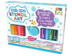 Hot Buddy & Barney Bath Time Stencil Art - Fun in the Tub!