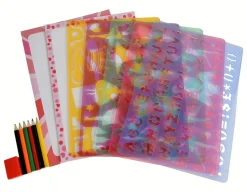 Best Buddy & Barney Big Box of Stencils - Fashion, Fairies, Flowers & Letters