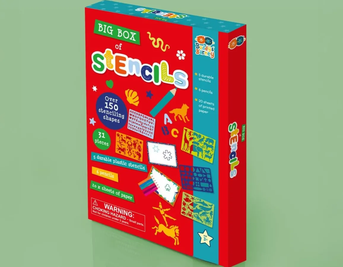 Outlet Buddy & Barney Big Box of Stencils - Over 150 Shapes