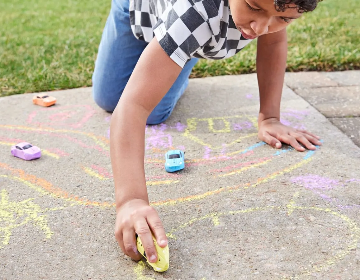 New Crocodile Creek Chalk Race Cars - Ready, Steady, Draw!