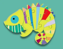 Orange Tree Toys Chameleon Wooden Number Puzzle