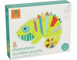 Orange Tree Toys Chameleon Wooden Number Puzzle