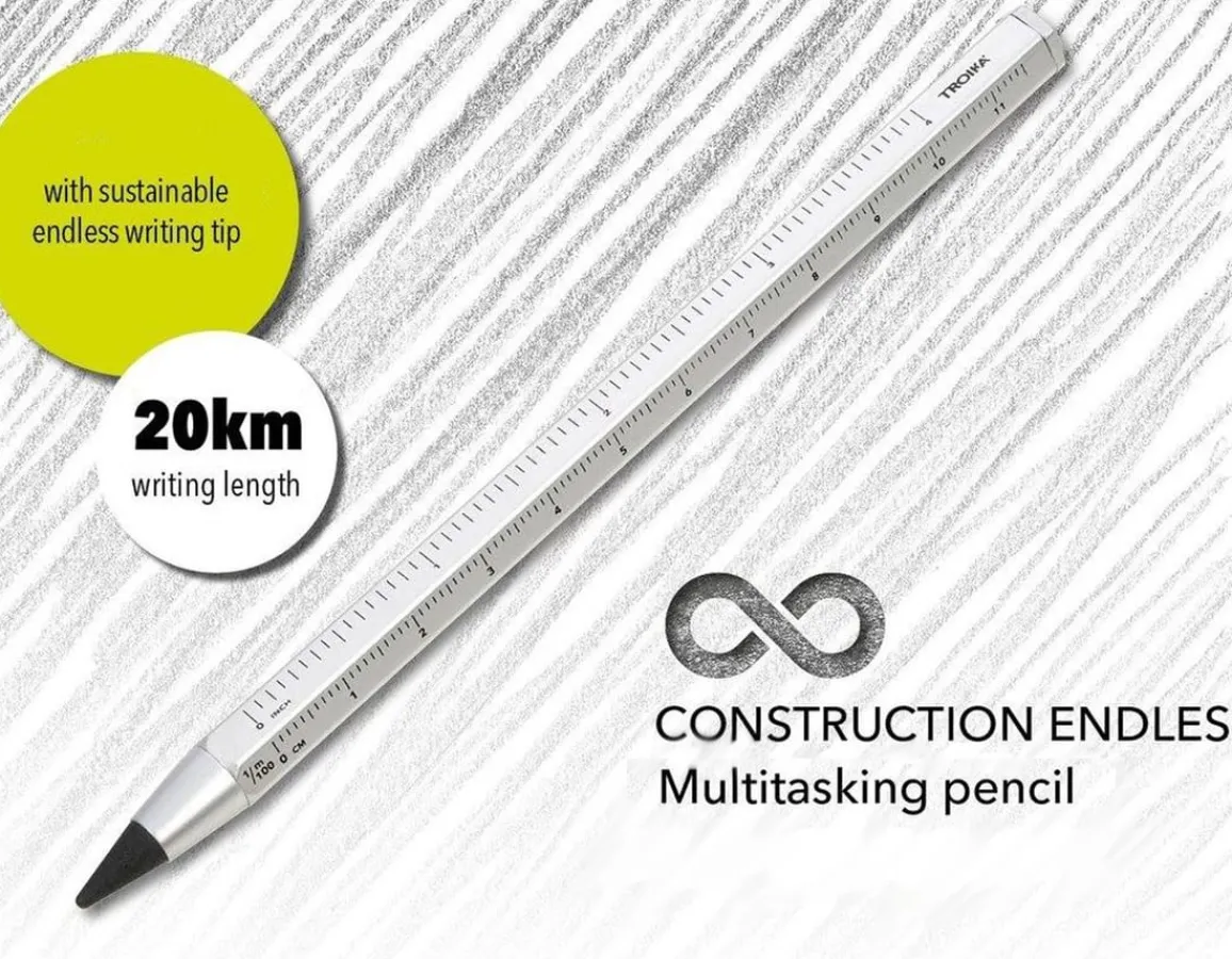 New Troika Construction Endless Pencil - Writes for 20km!