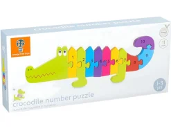 New Orange Tree Toys Crocodile - Wooden Number Puzzle