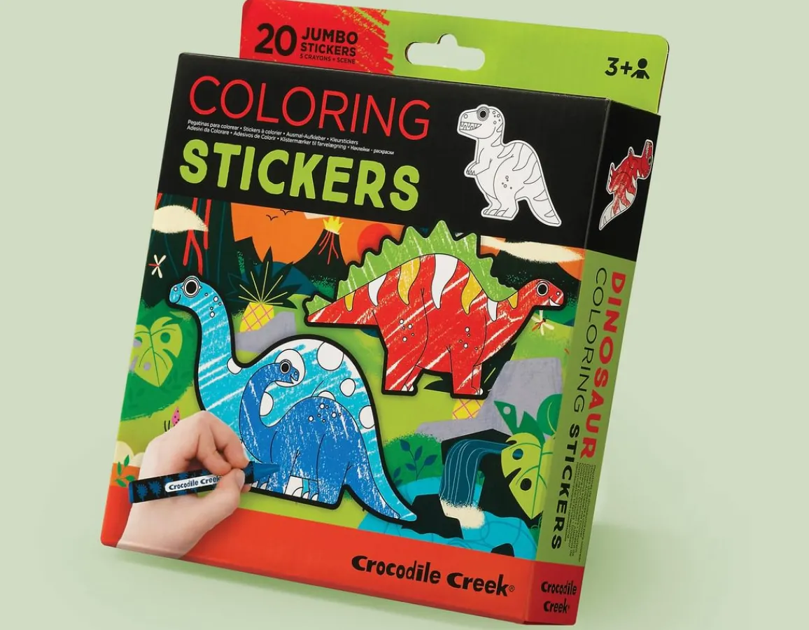 Outlet Crocodile Creek Dino Colouring Stickers - Set of 20 with 5 Crayons