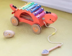 Clearance Classic World Dinosaur Xylophone - Wooden Pull Along