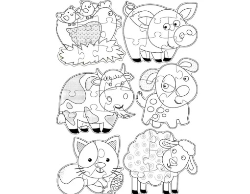 Hot Snapmedia Farm Friends Puzzly-Do - 6 Animal Jigsaws