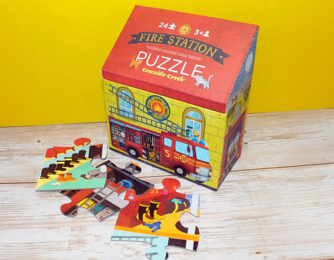 Crocodile Creek Fire Station Puzzle - 24 Chunky Pieces