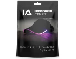 Clearance Illuminated Apparel Flashing LED Baseball Cap - Electric Pink