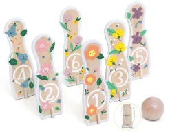Online Classic World Flower Bowling - 14 Wooden Pieces!