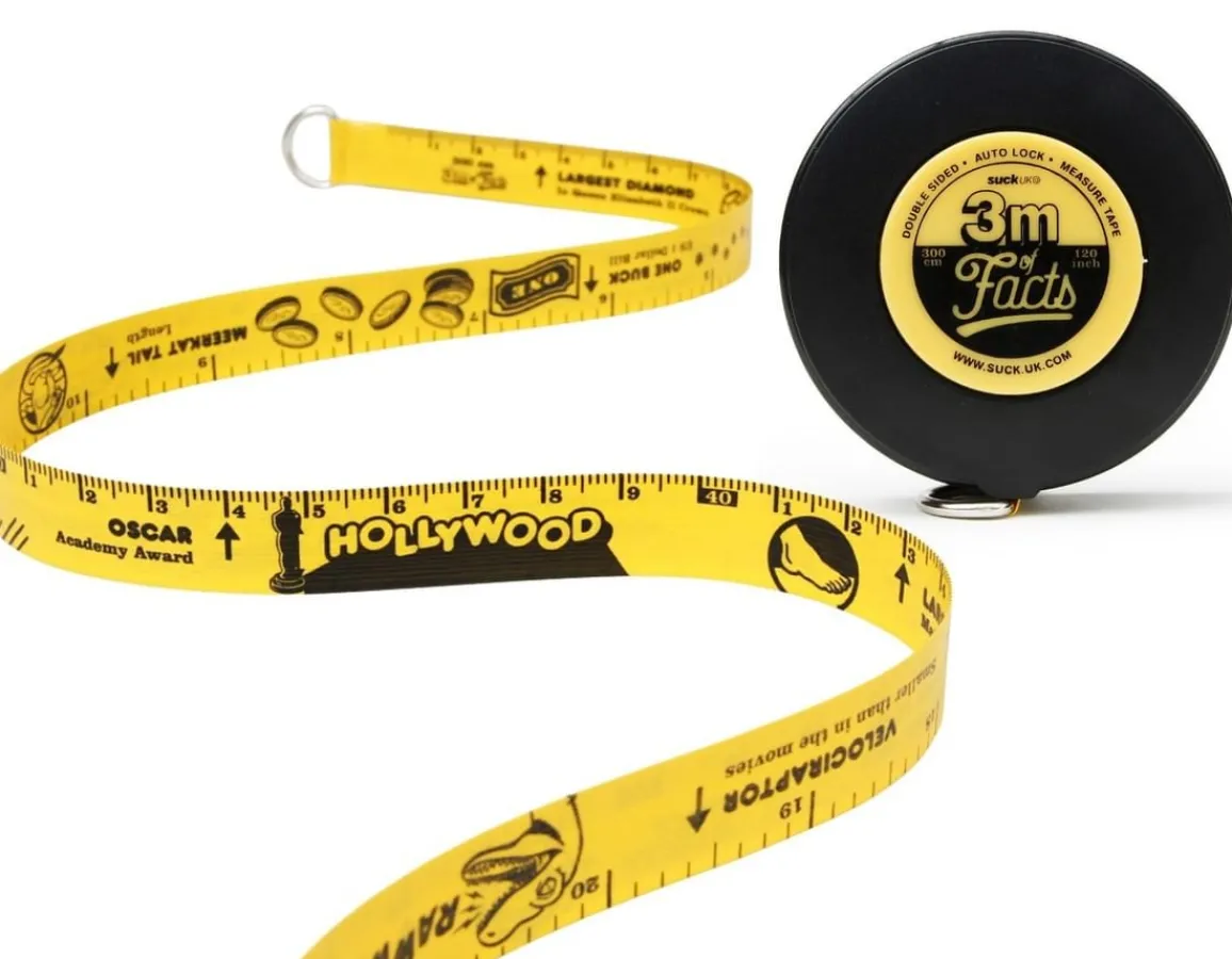 Online Suck UK Fun Tape Measure - Filled with Silly Facts