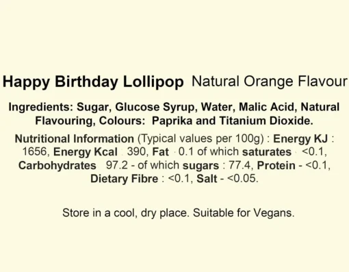 New The Original Candy Co. Happy Birthday Lollipop - Hip Hip Hooray!