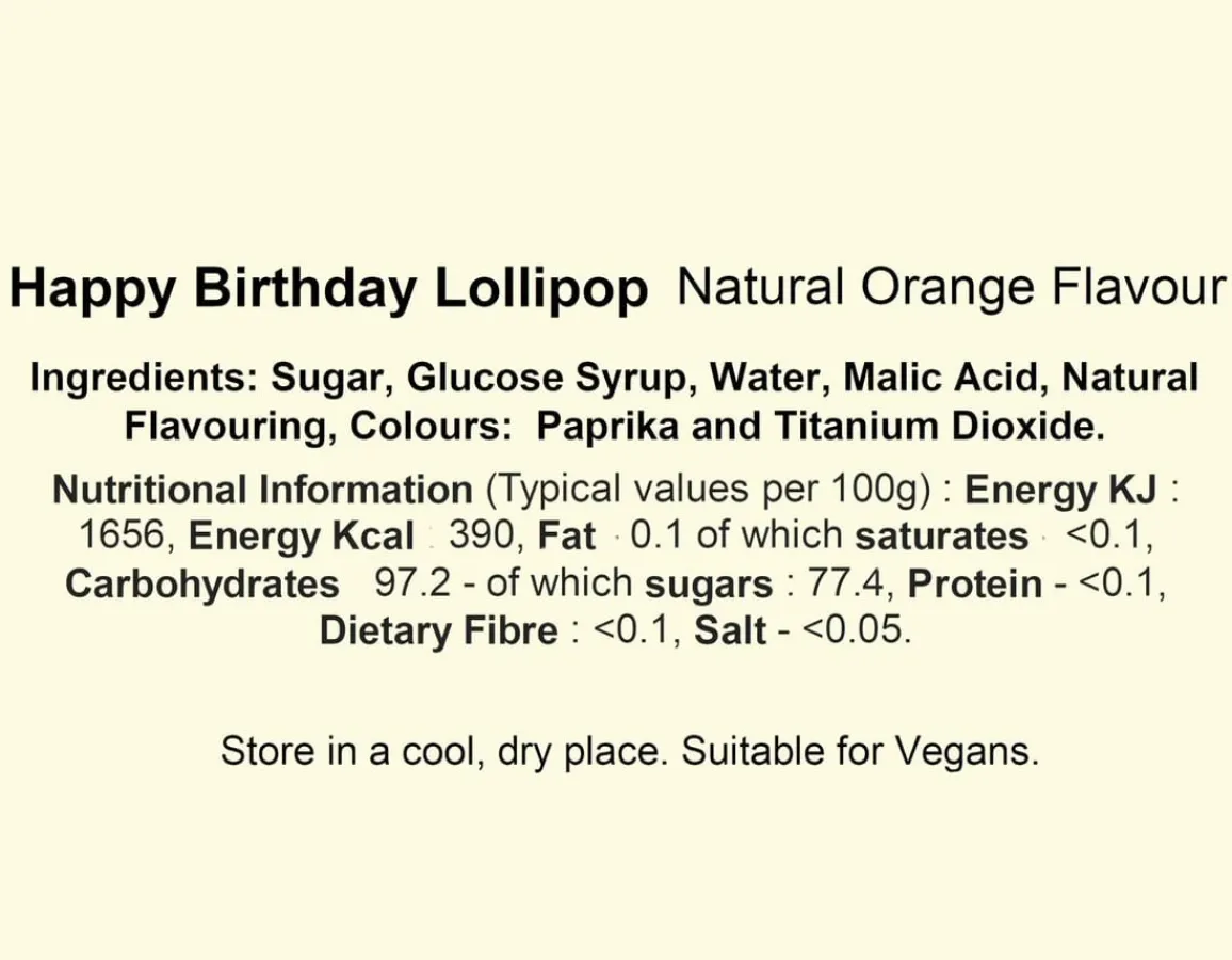 New The Original Candy Co. Happy Birthday Lollipop - Hip Hip Hooray!