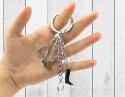 Outlet Troika Horse Keyring - Chrome Plated Metal