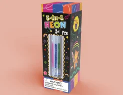 Clearance Wonderbox 8-in-1 Neon Gel Pen - Retractable Colours