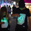 Outlet Illuminated Apparel Interactive Glow T-Shirt - Black age 5-6