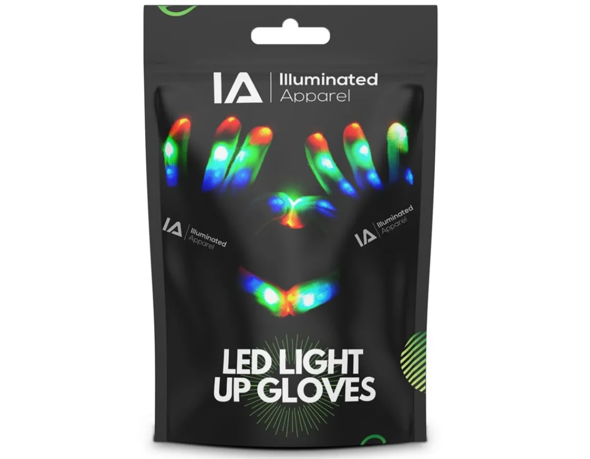 Clearance Illuminated Apparel LED Light Up Gloves - Age 8-13 Years