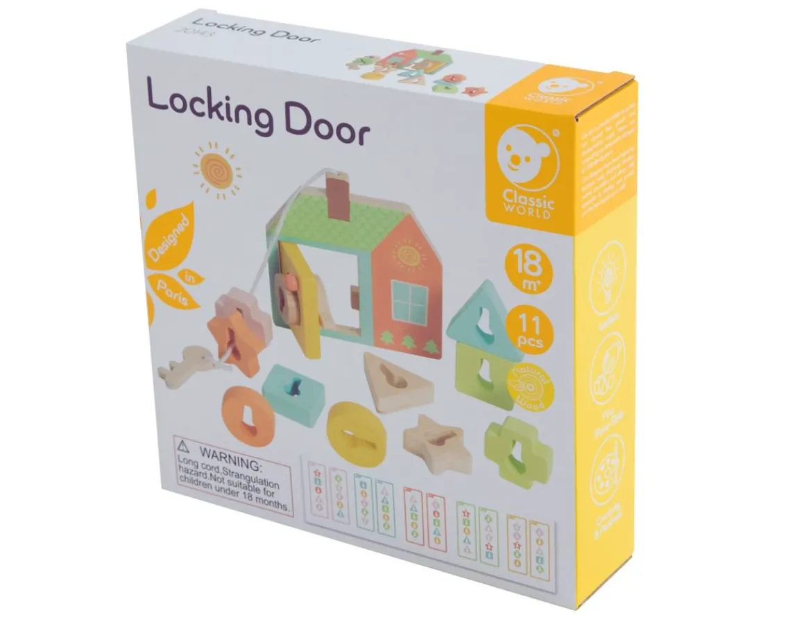 Discount Classic World Locking Door - Wooden Matching Game