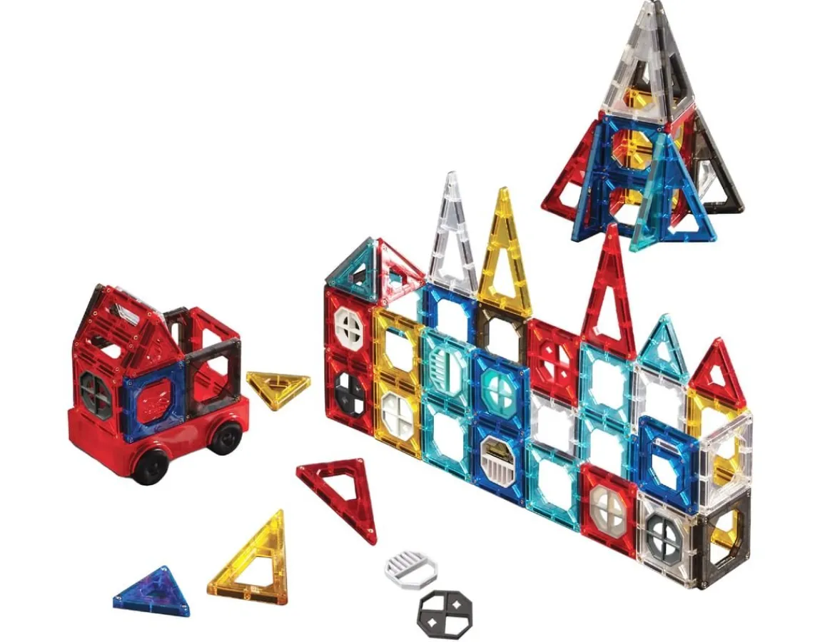 Discount FAO Schwarz Magnetic Tile and Truck Set - 43 Pieces