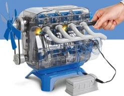 Sale Discovery #Mindblown Model Engine Kit - Moving Motor Parts & LED Lights