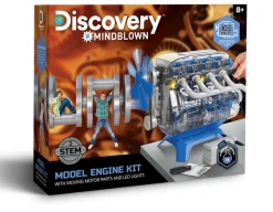 Sale Discovery #Mindblown Model Engine Kit - Moving Motor Parts & LED Lights