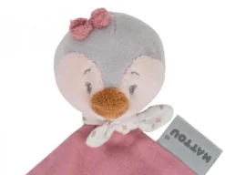 Nattou Penguin Doudou - Pink Soother