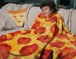 Buddy & Barney Pizza Blanket & Pillow - Fun Wrap-a-Roni!