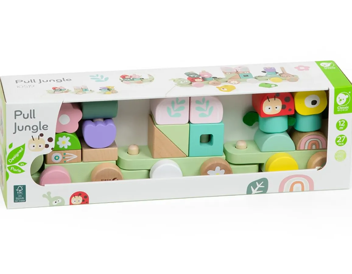 Classic World Pull Along Jungle - 27 Wooden Pieces