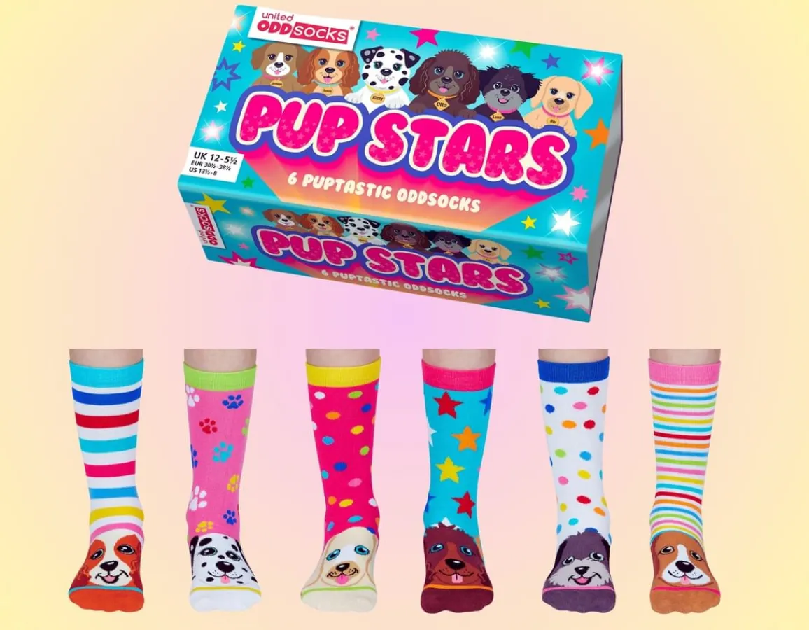 New United Odd Socks Pup Stars - Six Odd Socks at your Heel