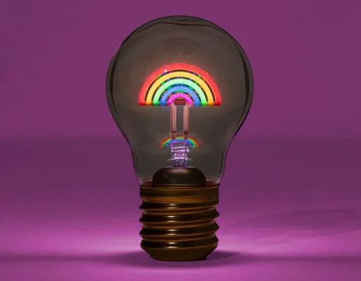 Sale Funtime Gifts Rainbow Light Bulb - Cordless Lamp
