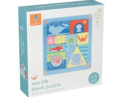 Discount Orange Tree Toys Sea Life Block Puzzle - 14 Wooden Pieces