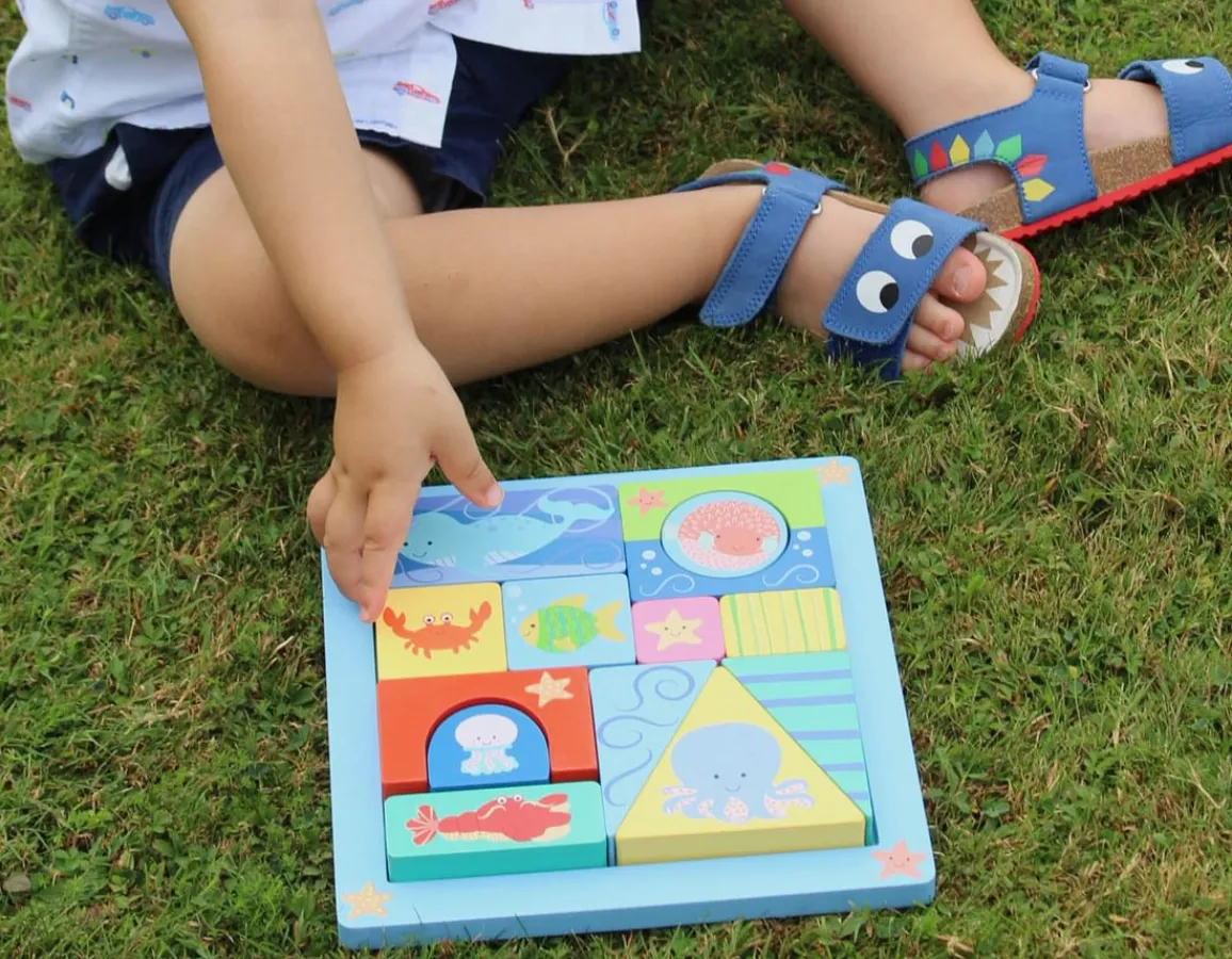 Discount Orange Tree Toys Sea Life Block Puzzle - 14 Wooden Pieces