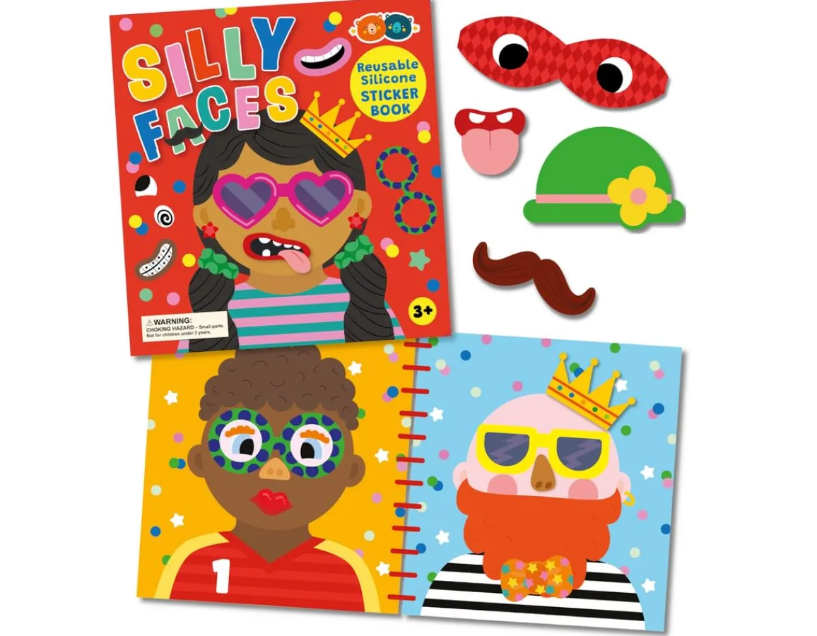 Best Buddy & Barney Silly Faces - Silicone Sticker Book