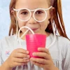 Clearance Funtime Gifts Silly Straw Drinking Glasses - Make you Smile!
