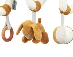Nattou Spiral Rattle - Caramel Puppy