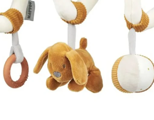 Nattou Spiral Rattle - Caramel Puppy