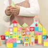 Discount Classic World Sweet Cube Blocks - 68 Wooden Pieces