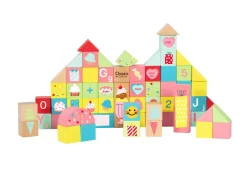 Discount Classic World Sweet Cube Blocks - 68 Wooden Pieces