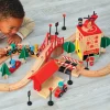 New FAO Schwarz Train Town - 51 Piece Wooden Building Set