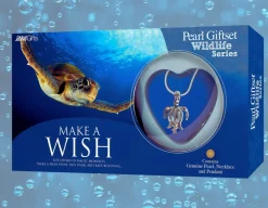 Outlet Global Journey Gifts Turtle Pearl Gift Set - Real Pearl in Clam