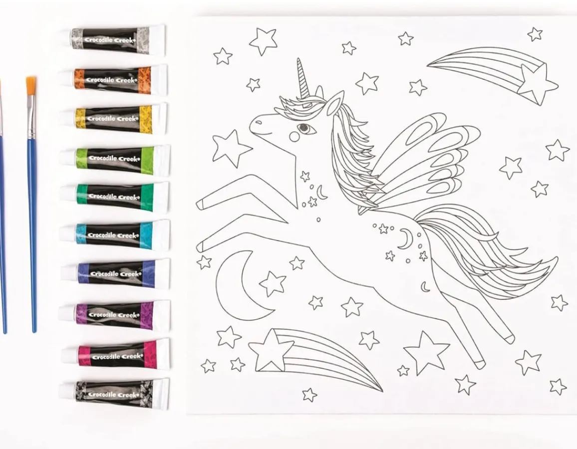 Crocodile Creek Unicorn Canvas Set - Ten Acrylic Paints