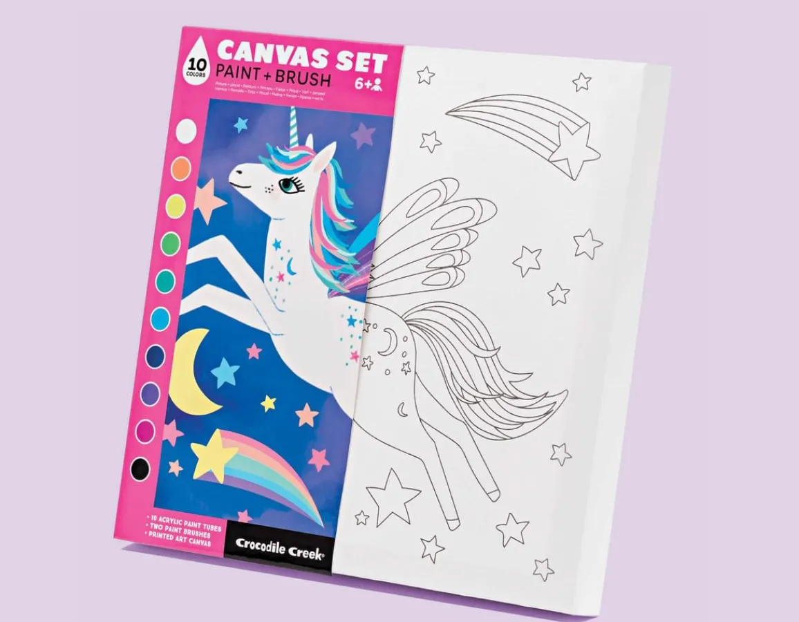 Crocodile Creek Unicorn Canvas Set - Ten Acrylic Paints