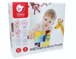 Sale Classic World Wild Animal Block Puzzle - 6-in-1