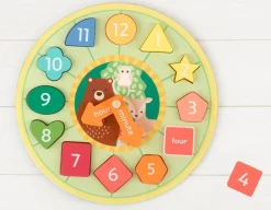 Outlet Orange Tree Toys Woodland Animal Shape Sorting Clock
