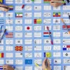 Best Eat Sleep Doodle World Flags Tablecloth - Doodle Your Own!
